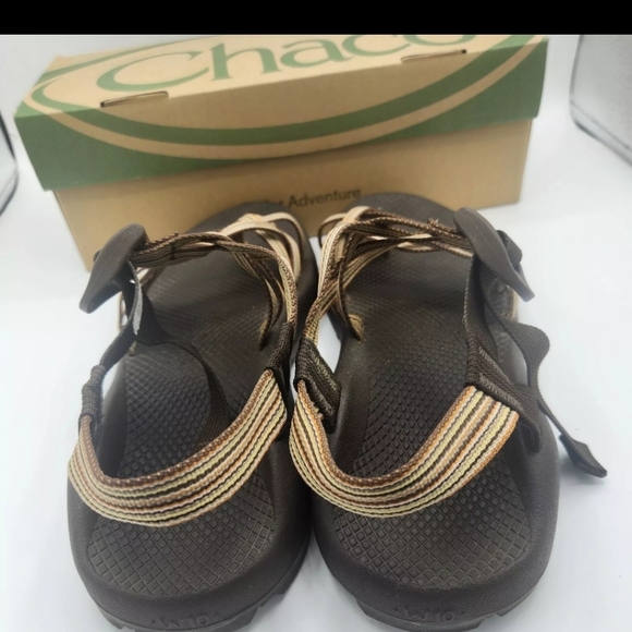 Chaco ZX2 Vibram Unaweep Striped Brown Sandals Trail Comfort Womens Size 10 - Picture 4 of 10